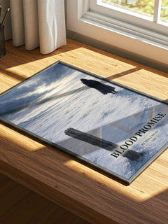 Blood Promise watercolour book poster framed on wall – young adult wall art