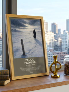 Blood Promise bookish print framed by window – literary home decor