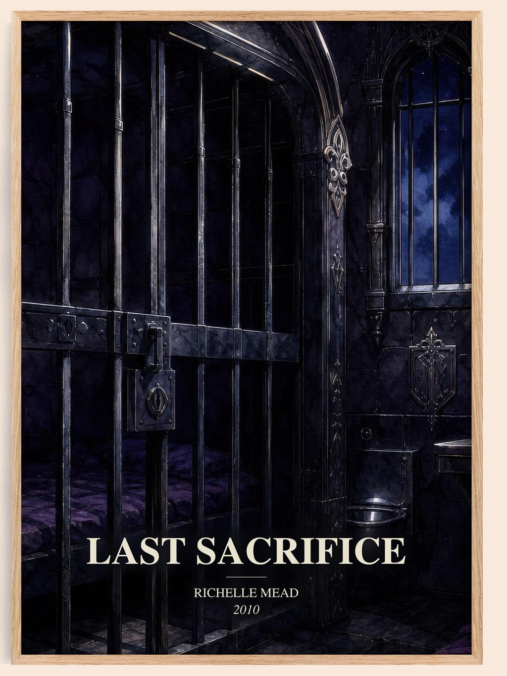 Last Sacrifice watercolour book poster by Richelle Mead – framed literary art print