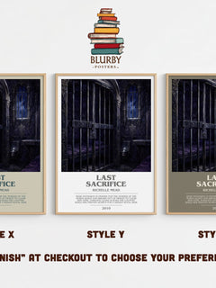 Last Sacrifice bookish print in frame leaning in hallway – young adult wall art