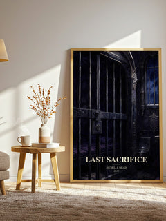 Last Sacrifice watercolour print in frame leaning in hallway – young adult wall art
