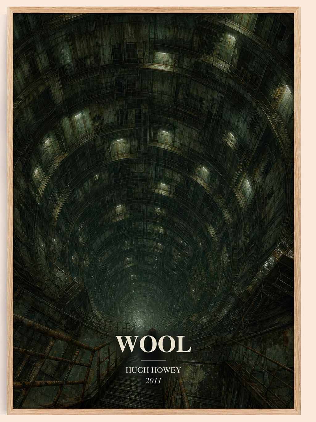 Wool watercolour book poster by Hugh Howey – framed literary art print
