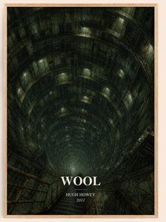 Wool watercolour book poster by Hugh Howey – framed literary art print
