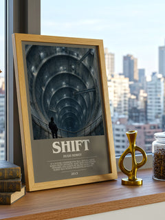 Shift bookish print framed by window – literary home decor