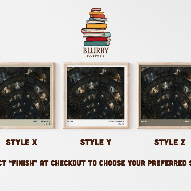 Dust literary print in frame leaning in hallway – sci fi wall art