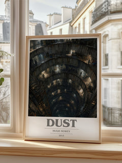 Dust book cover poster colour and style options – Hugh Howey book art