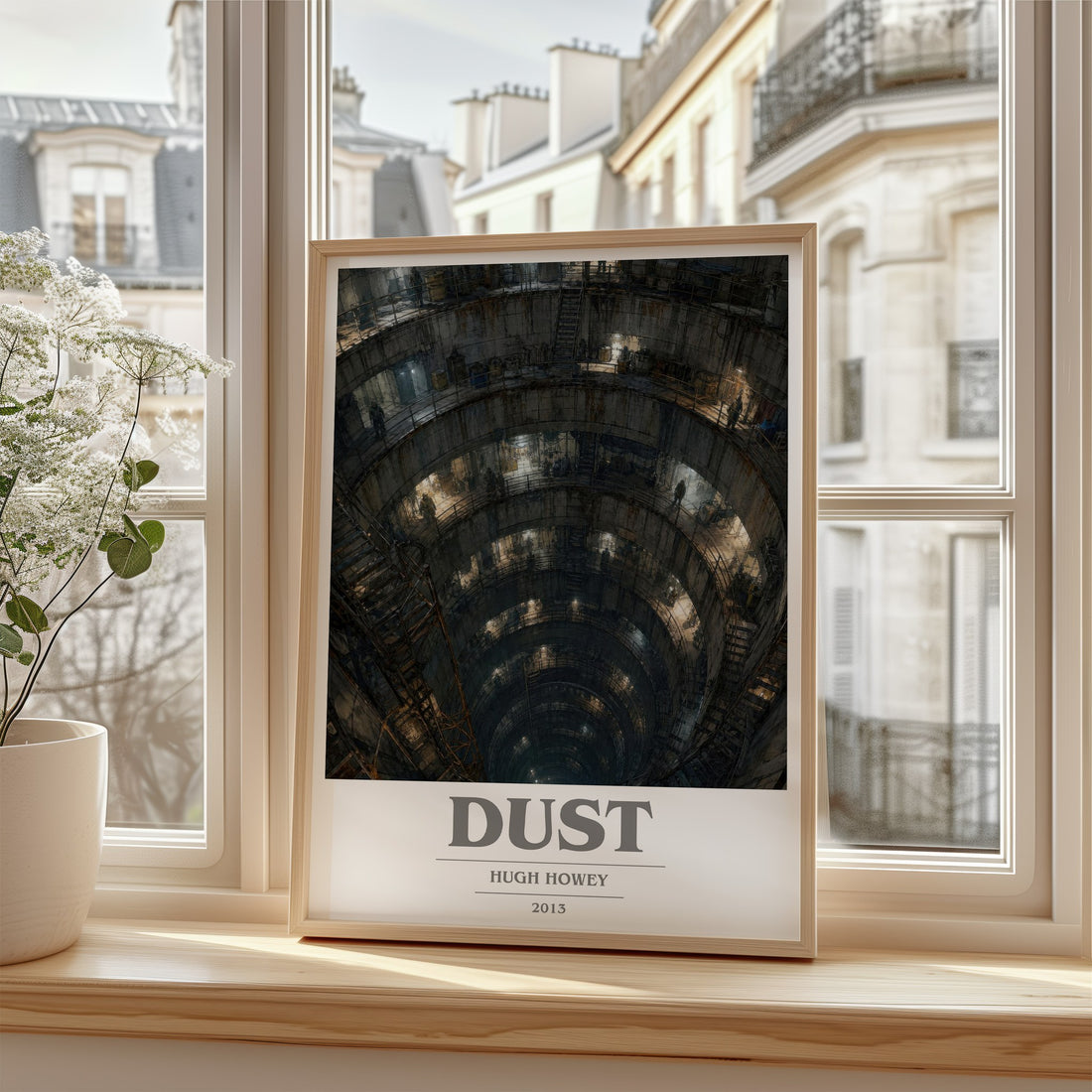 Dust book cover poster colour and style options – Hugh Howey book art