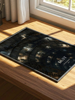 Dust watercolour book poster framed on wall – sci fi wall art