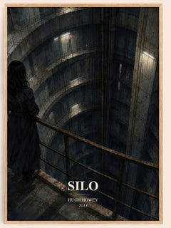 Silo watercolour book poster by Hugh Howey – framed literary art print