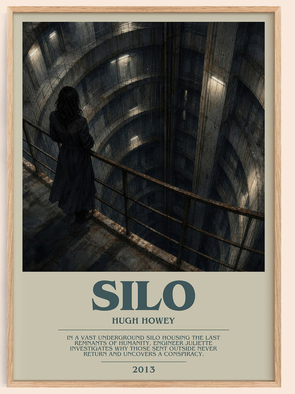 Silo bookish book poster by Hugh Howey – framed literary art print