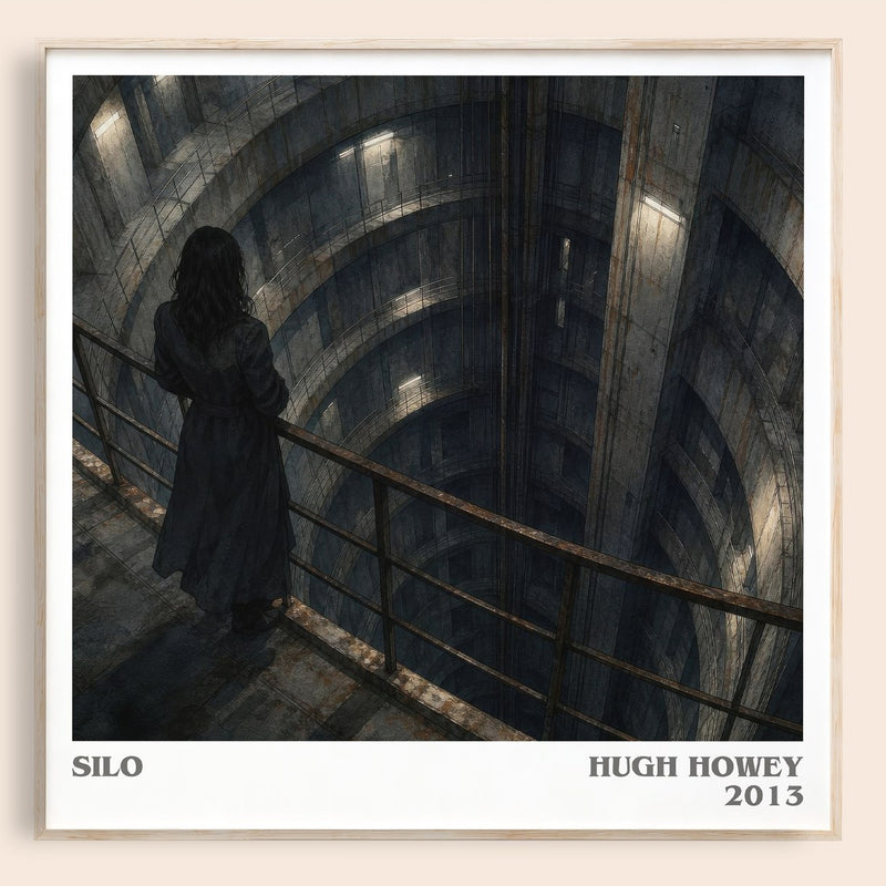Silo literary book poster by Hugh Howey – framed literary art print