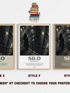 Silo bookish print in frame leaning in hallway – dystopian wall art