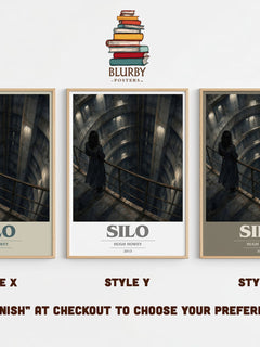 Silo book cover print in frame leaning in hallway – dystopian wall art