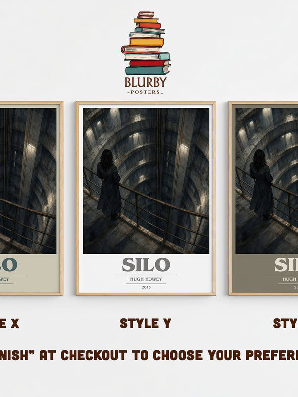 Silo book cover print in frame leaning in hallway – dystopian wall art