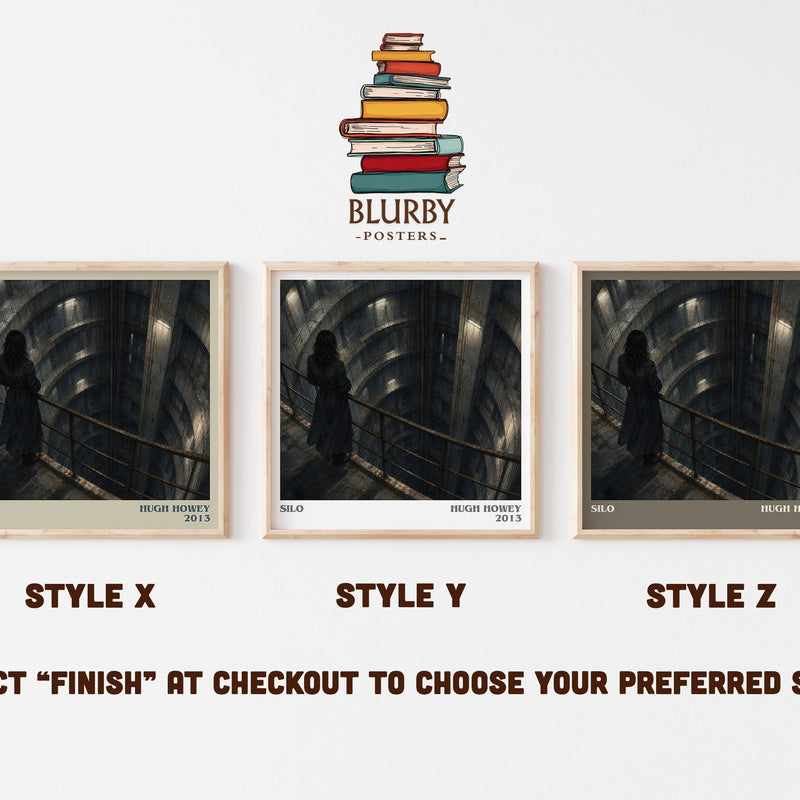 Silo literary print in frame leaning in hallway – dystopian wall art