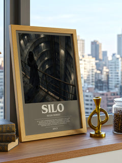 Silo bookish print framed by window – literary home decor