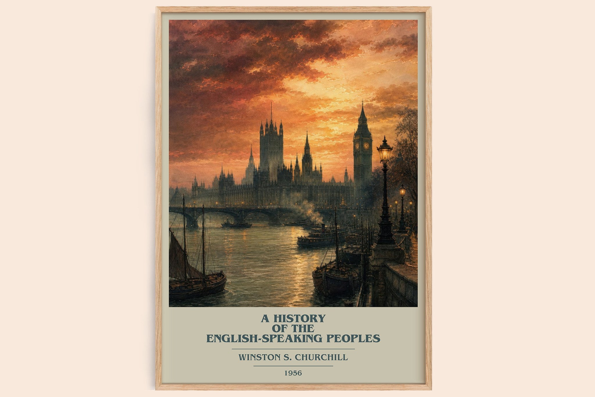 History of the English-Speaking Peoples Book Cover Poster by Winston S. Churchill