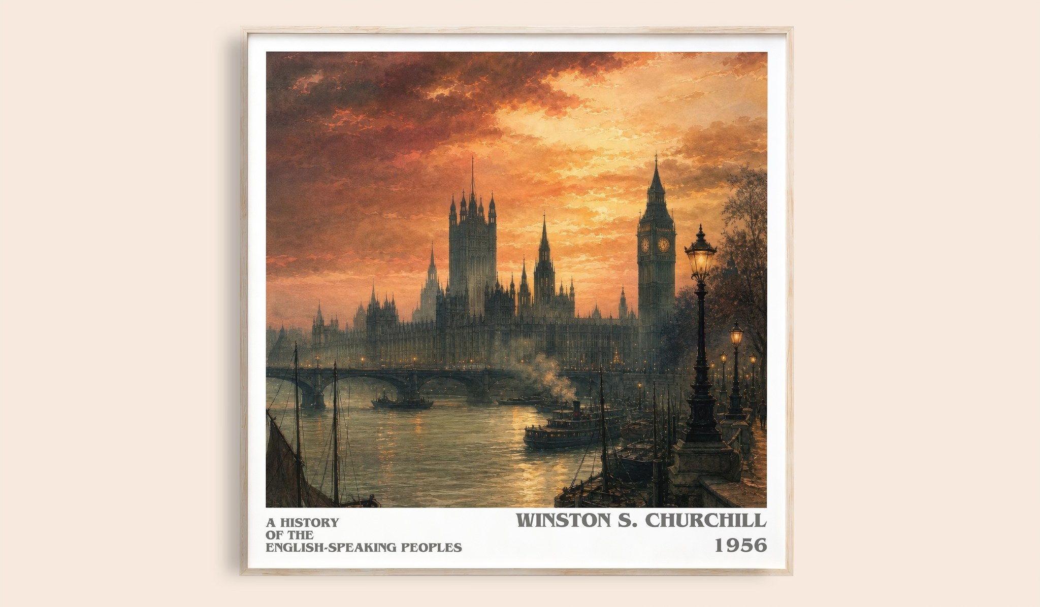 History of the English-Speaking Peoples Literary Art Print by Winston S. Churchill