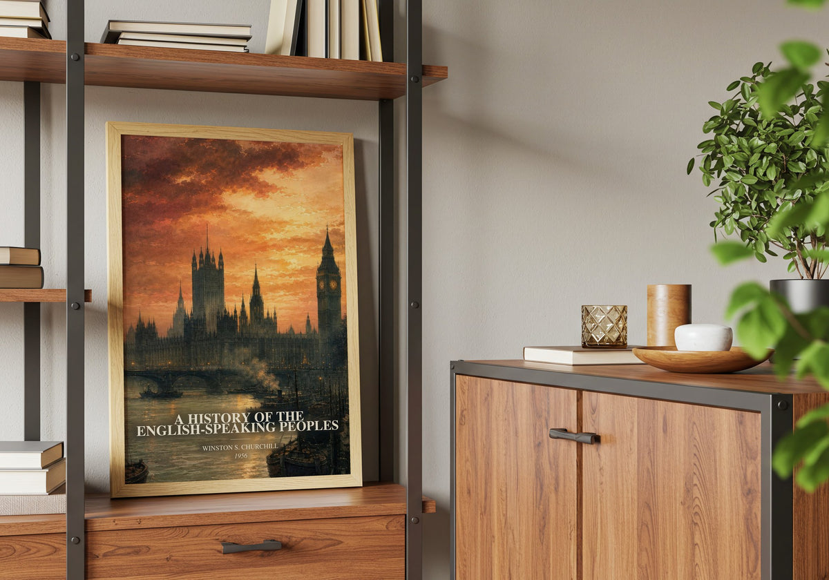 A History of the English-Speaking Peoples book watercolour illustration paper finish options – matte satin gloss