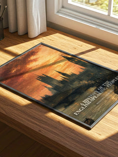 A History of the English-Speaking Peoples watercolour book poster framed on wall – non fiction wall art