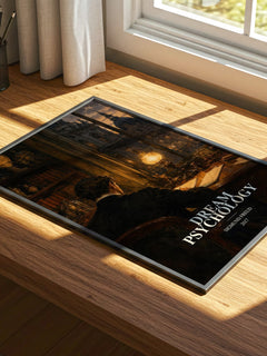 Dream Psychology watercolour book poster framed on wall – non fiction wall art
