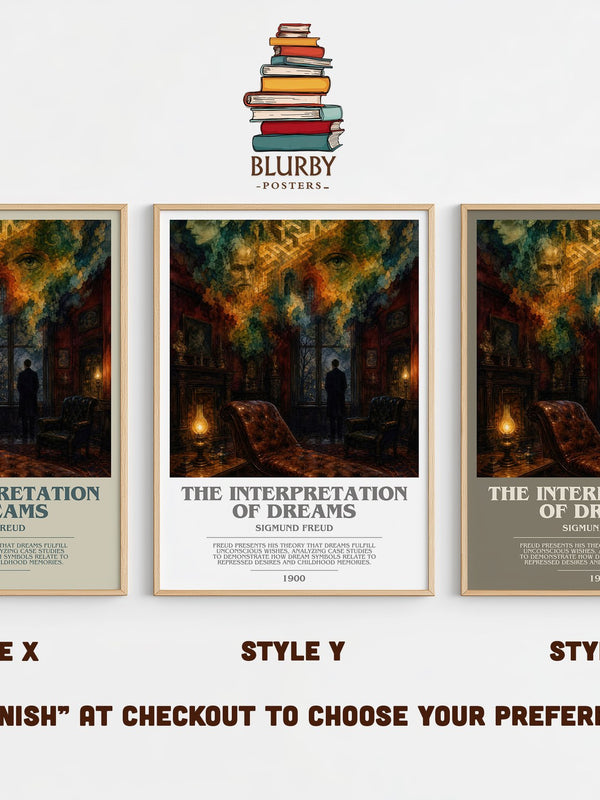 The Interpretation of Dreams bookish print in frame leaning in hallway – non fiction wall art