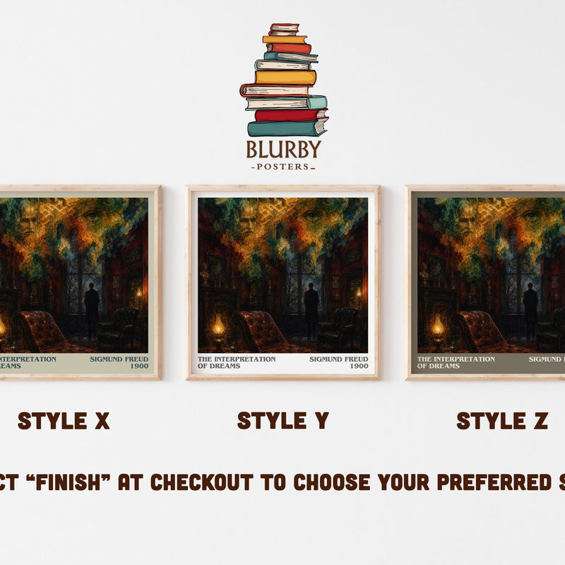 The Interpretation of Dreams literary print in frame leaning in hallway – non fiction wall art