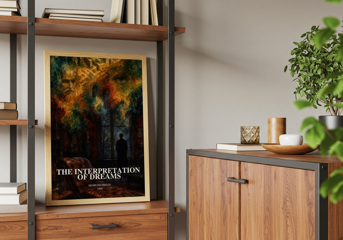 The Interpretation of Dreams book watercolour illustration paper finish options – matte satin gloss