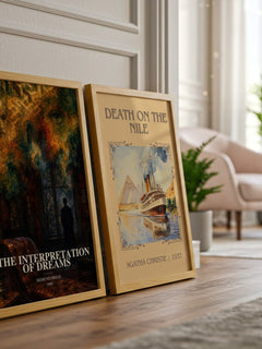 The Interpretation of Dreams watercolour print framed by window – literary home decor