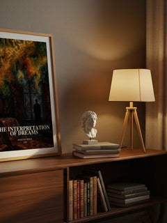 The Interpretation of Dreams watercolour print on bookshelf – Sigmund Freud fan gift