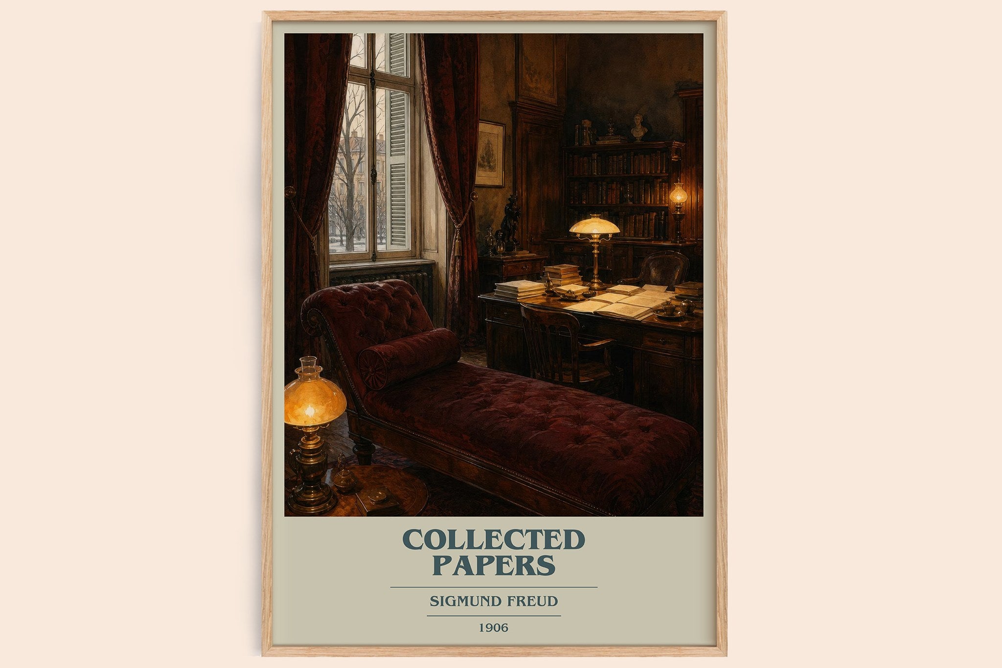 Collected papers Book Cover Poster by Sigmund Freud