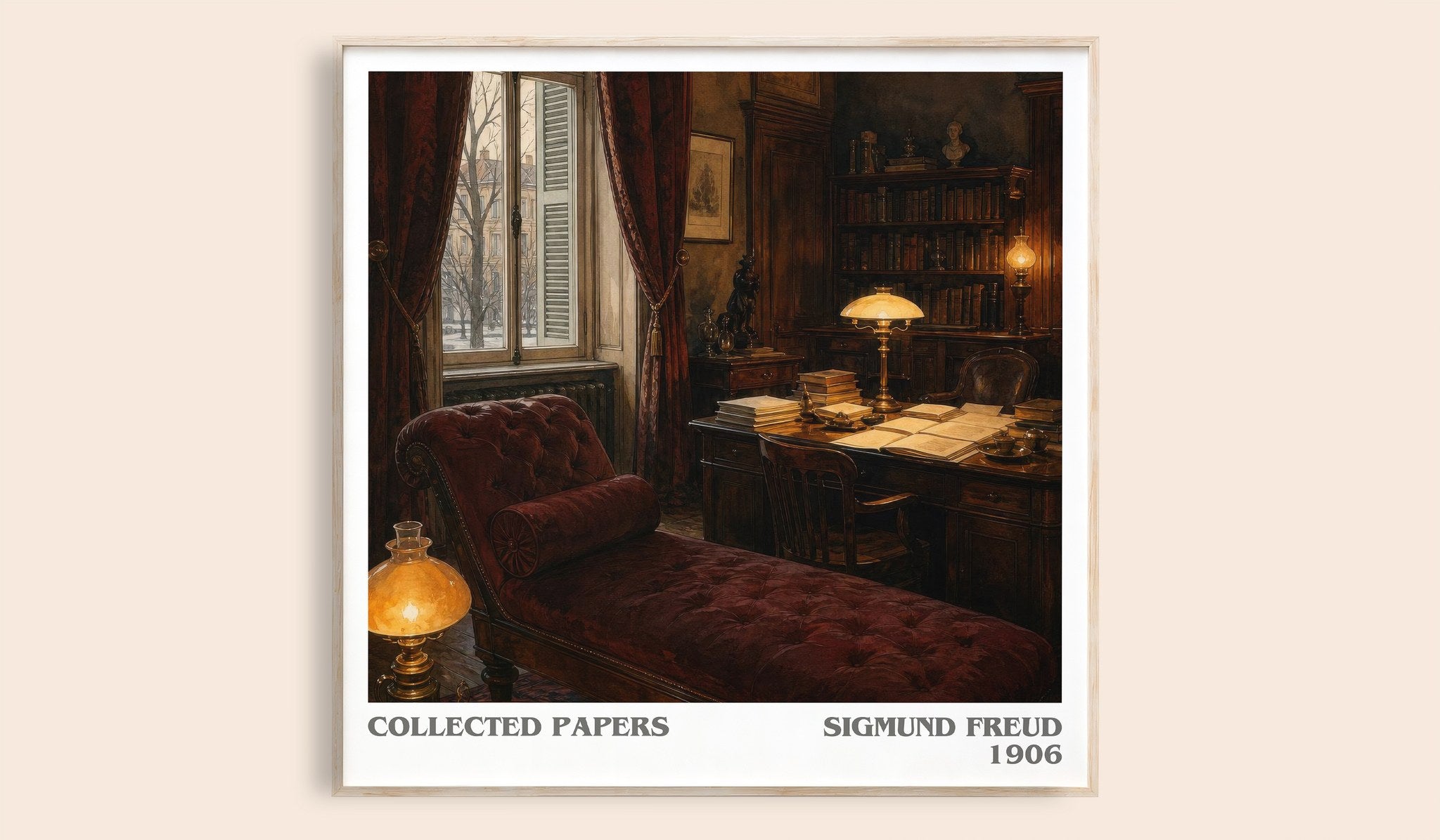 Collected papers Literary Art Print by Sigmund Freud