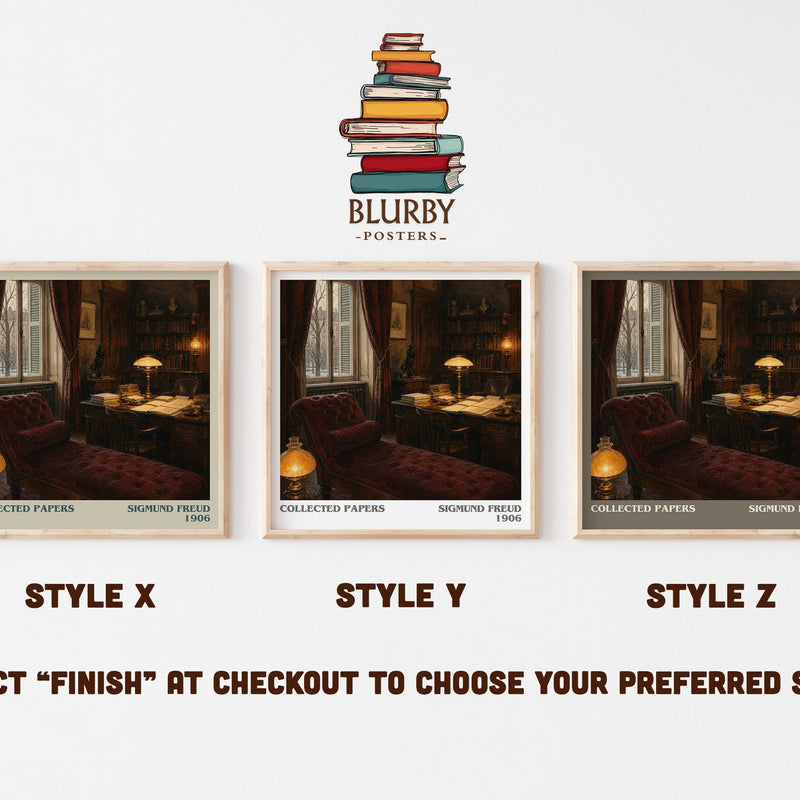 Collected papers literary print in frame leaning in hallway – non fiction wall art