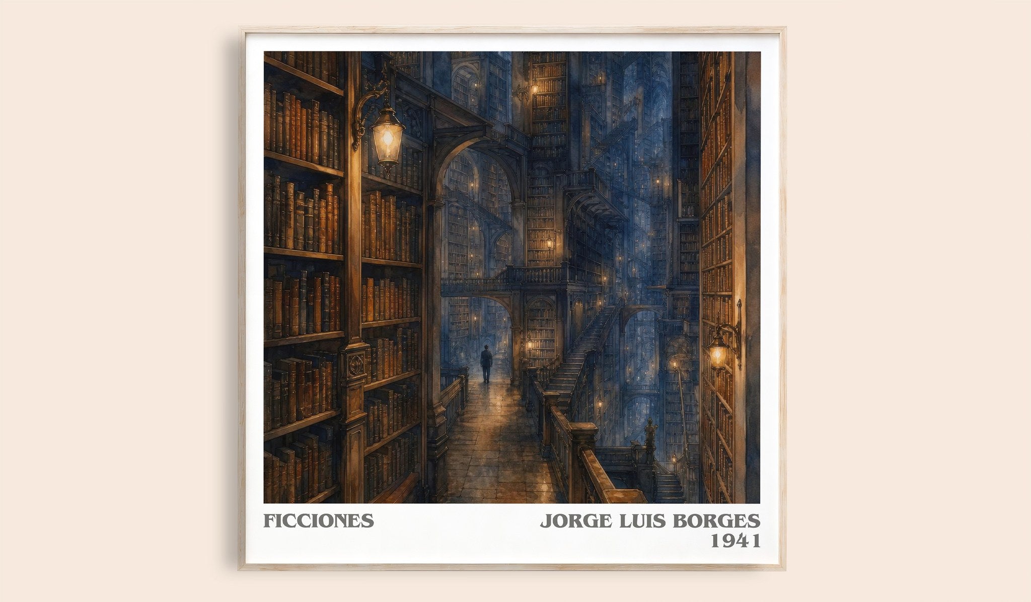 Ficciones Literary Art Print by Jorge Luis Borges