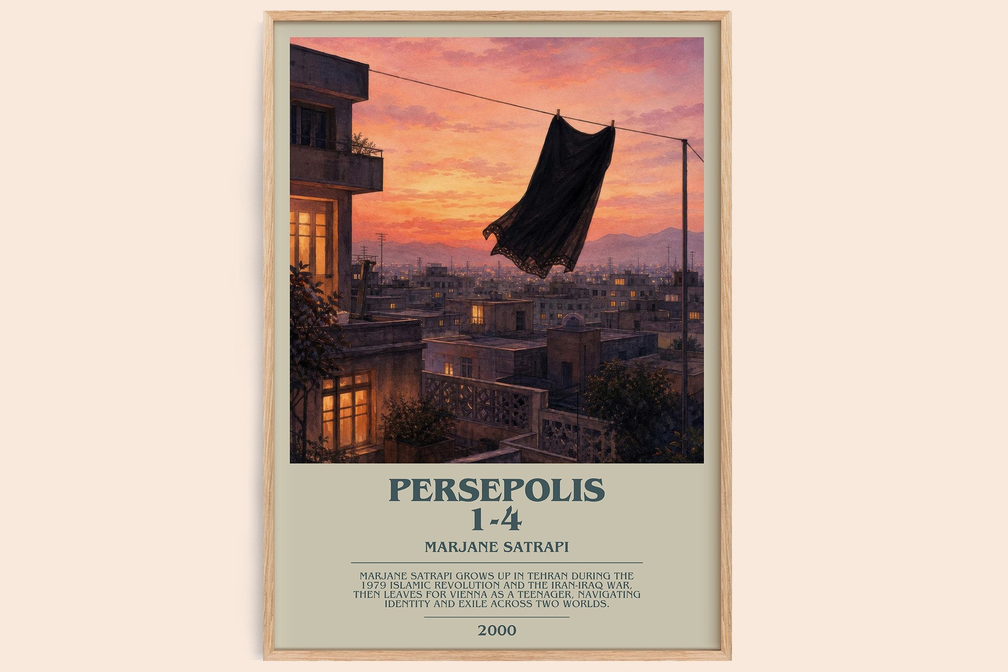 Persepolis 1-4 Bookish Wall Art by Marjane Satrapi