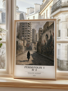 Persepolis 1 & 2 book cover poster colour and style options – Marjane Satrapi book art