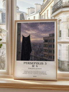 Persepolis 3 & 4 bookish poster colour and style options – Marjane Satrapi book art