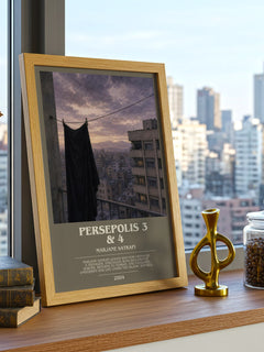 Persepolis 3 & 4 bookish print framed by window – literary home decor