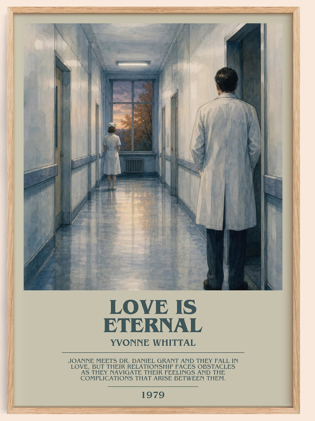 Love is Eternal bookish book poster by Yvonne Whittal – framed literary art print