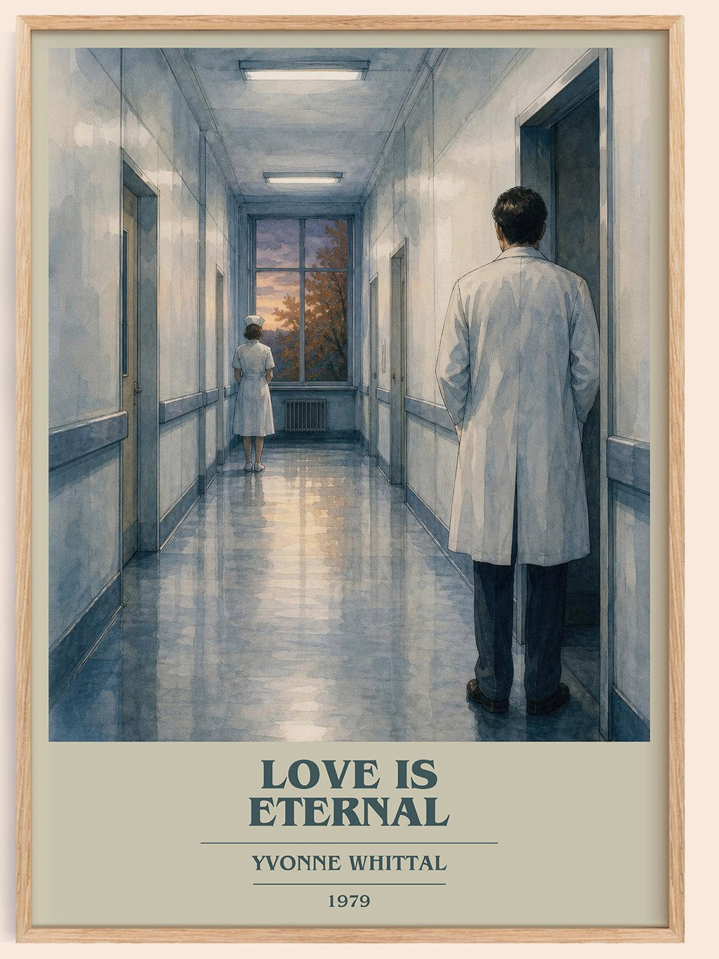 Love is Eternal book cover book poster by Yvonne Whittal – framed literary art print