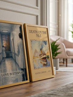 Love is Eternal watercolour print framed by window – literary home decor