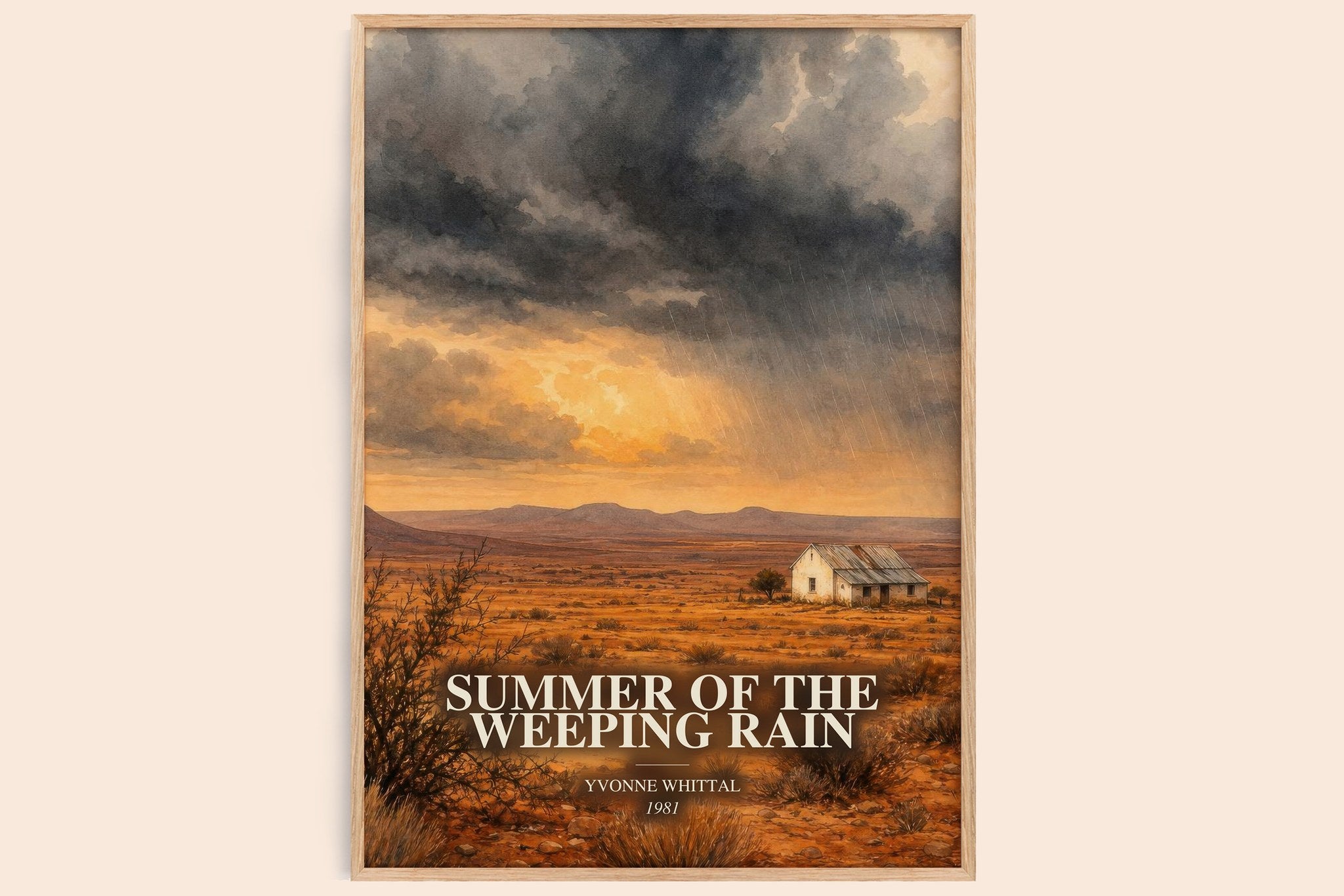 Summer of the Weeping Rain Book Watercolour Illustration by Y. Whittal