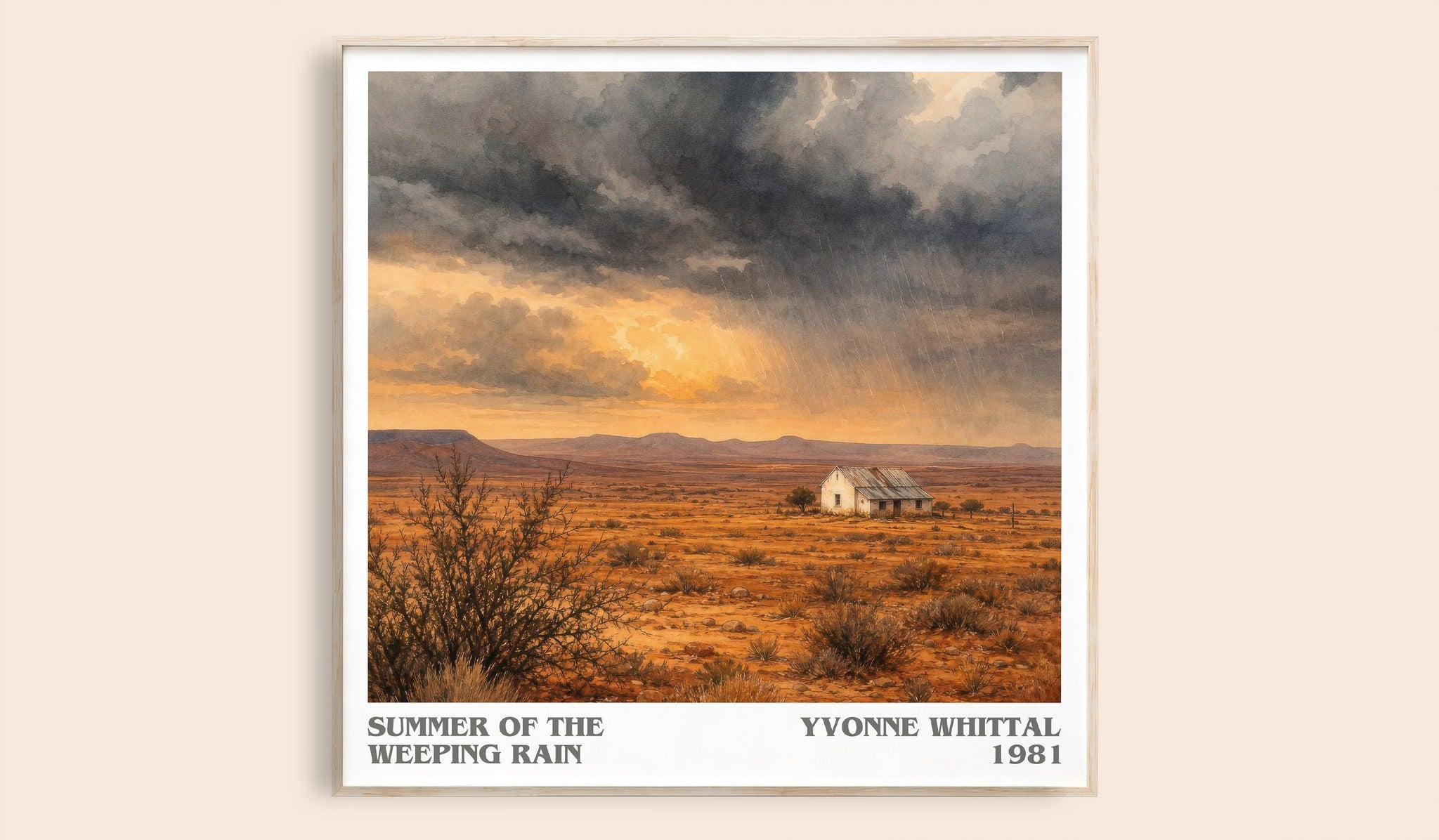 Summer of the Weeping Rain Literary Art Print by Yvonne Whittal
