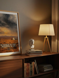 Summer of the Weeping Rain watercolour print on bookshelf – Yvonne Whittal fan gift