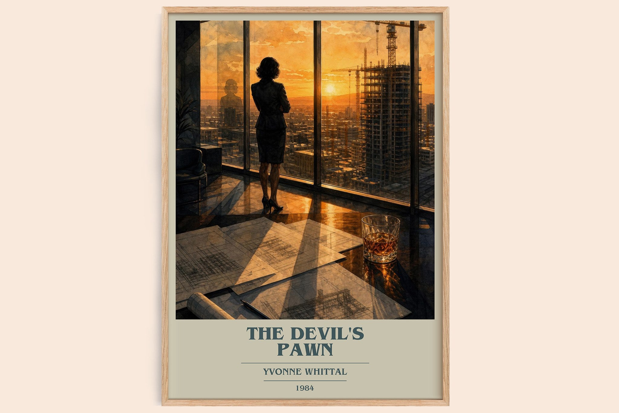The Devil's Pawn Book Cover Poster by Yvonne Whittal