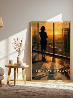 The Devil's Pawn watercolour print in frame leaning in hallway – romance wall art
