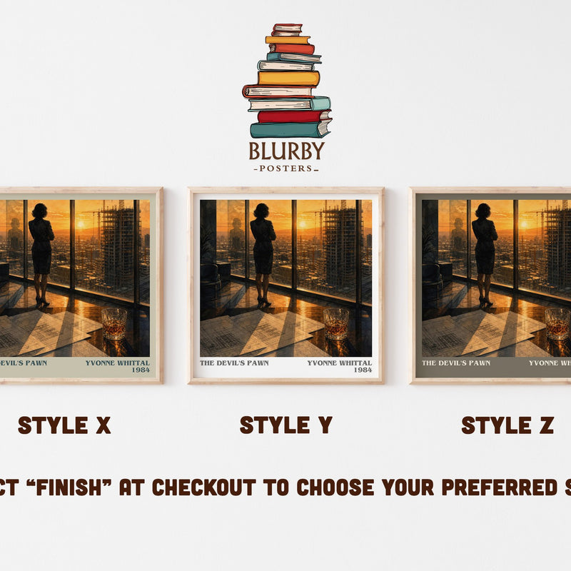 The Devil's Pawn literary print in frame leaning in hallway – romance wall art