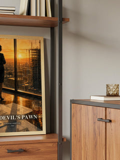 The Devil's Pawn book watercolour illustration paper finish options – matte satin gloss