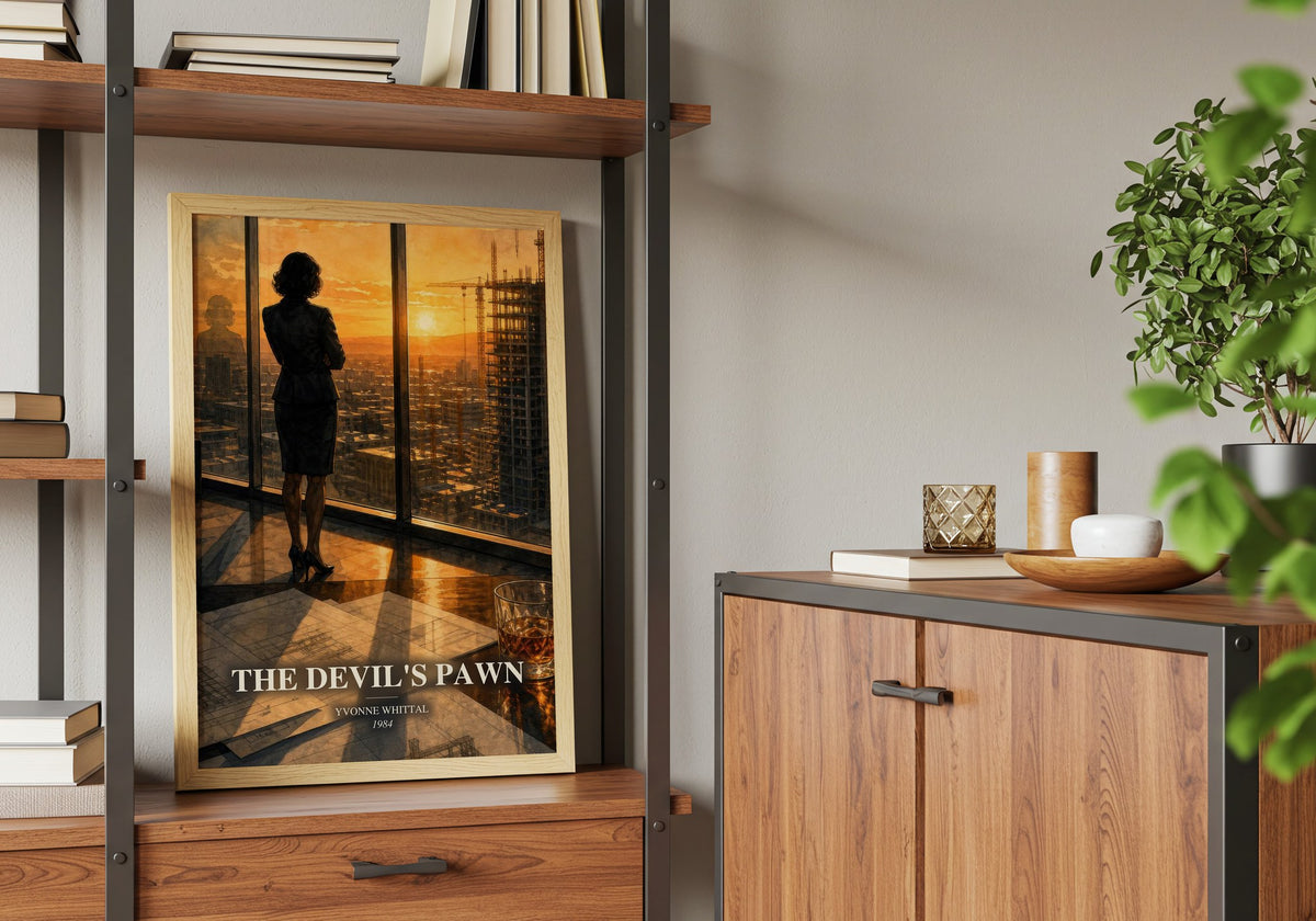 The Devil's Pawn book watercolour illustration paper finish options – matte satin gloss