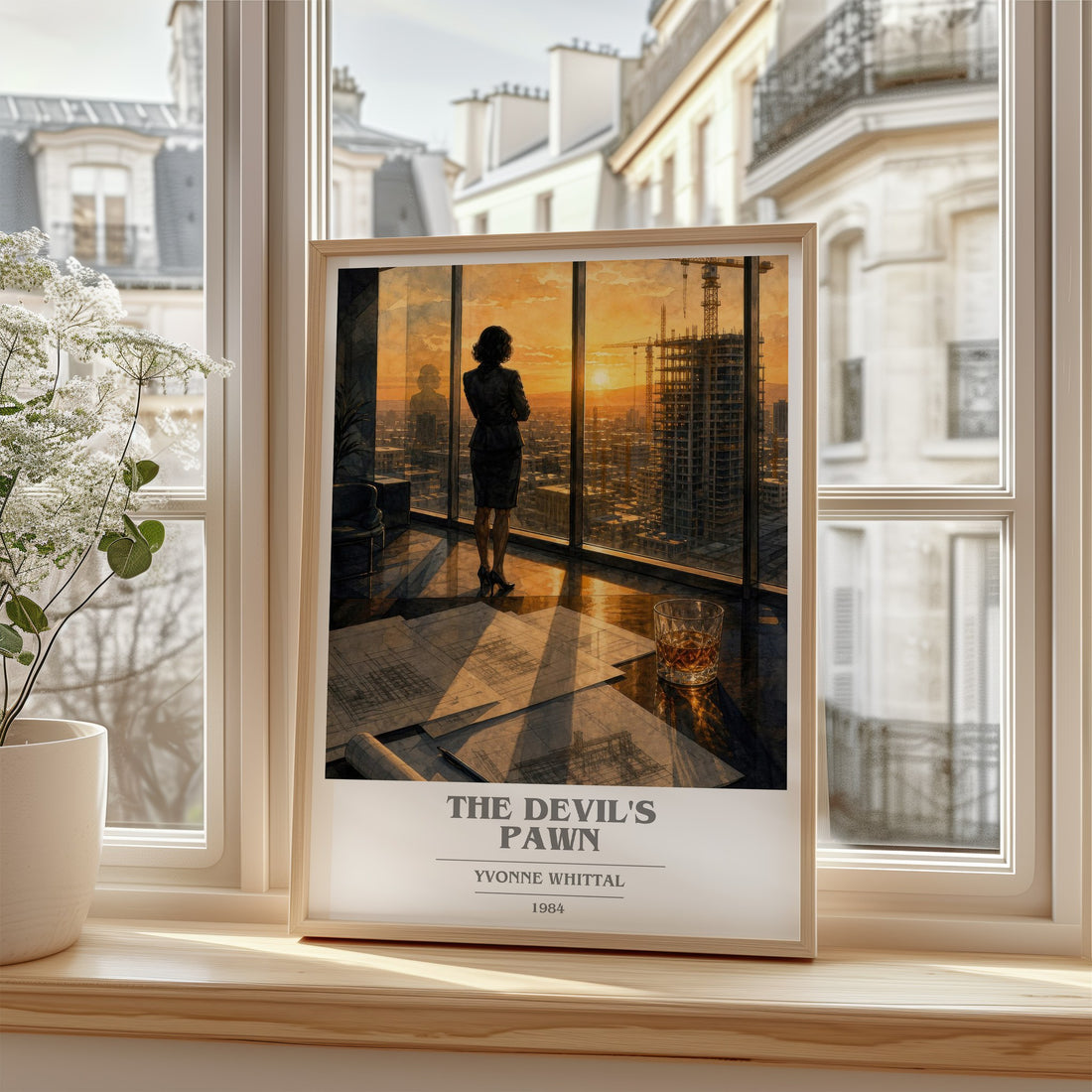 The Devil's Pawn book cover poster colour and style options – Yvonne Whittal book art